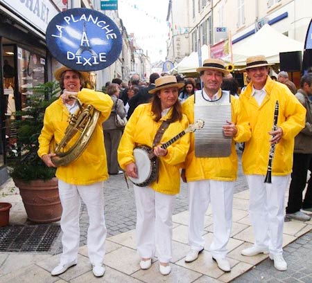 Orchestre de jazz estampes